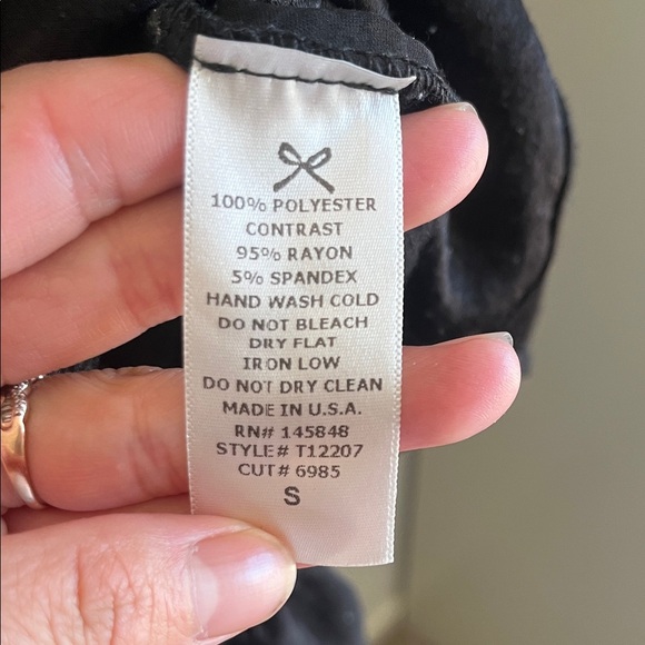 Aritzia Everly Black Lace-Up Peplum Blouse - Picture 4 of 4